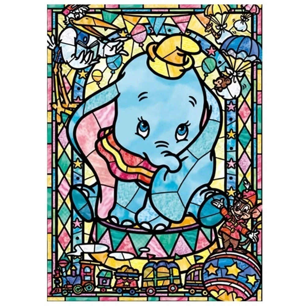 Dumbo Stained Glass Diamond Art - FINISHED - Picture 1 of 9
